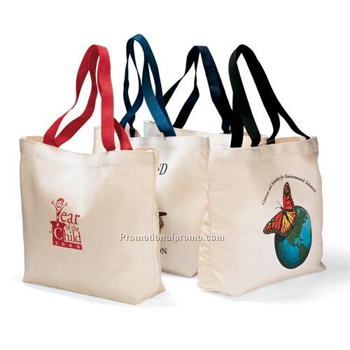 Tote  Bag with Colored Handles