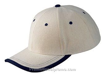 VICTORIA 6 PANEL HEAVY TWILL EDGE CAP