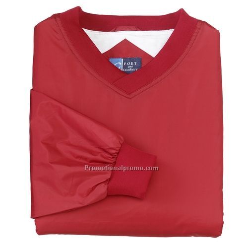 Wind Shirt - Port & Company, Nylon V-Neck Wind Shirt