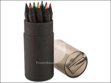 12 potloden in ronde doos