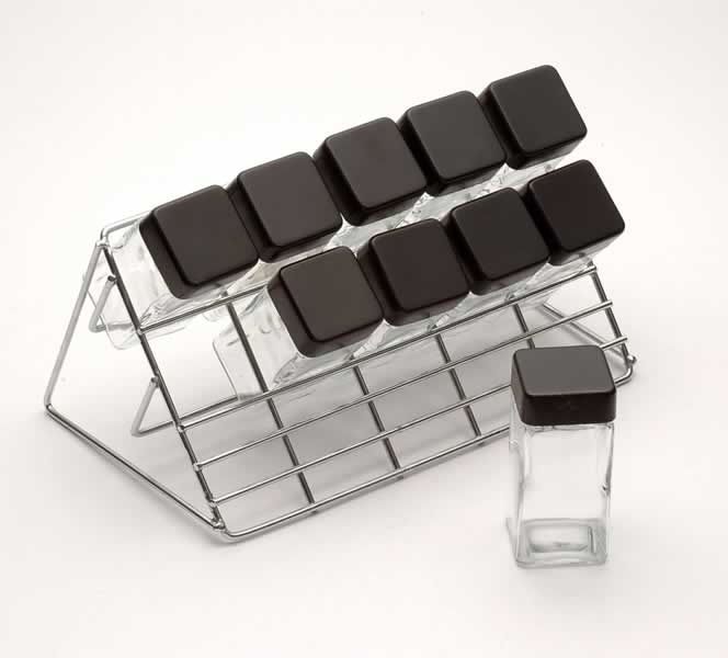 salt and pepper set with metal stand
  
   
     
    