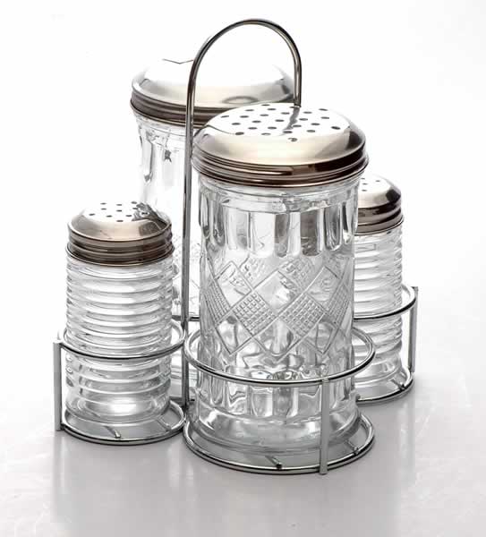 cruet set with metal stand
  
   
     
    