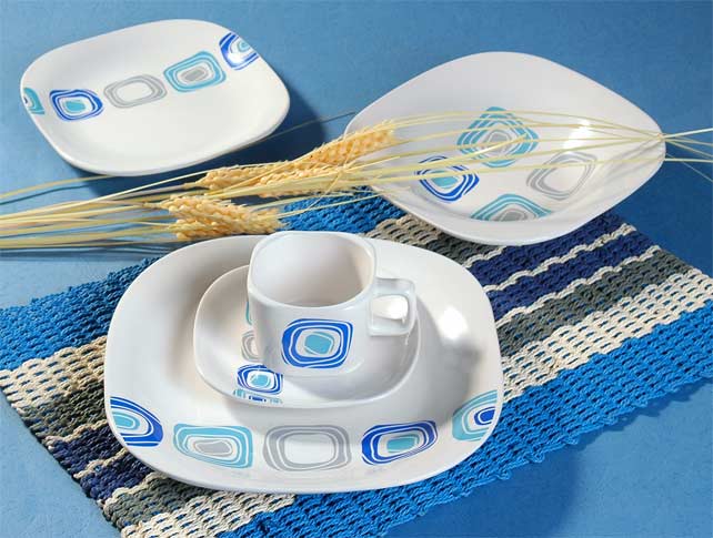 dinner set with decal
  
   
     
    