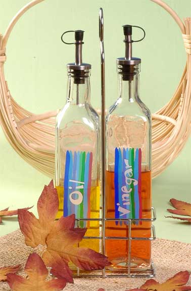 oil and vinegar set with metal stand
  
   
     
    