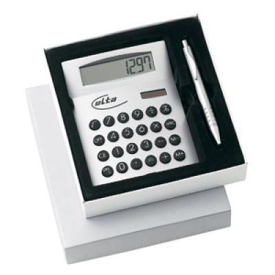 Metal Calculator Gift Set