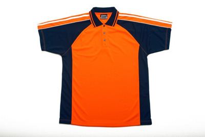 Hi Vis Polo with Navy Contrast