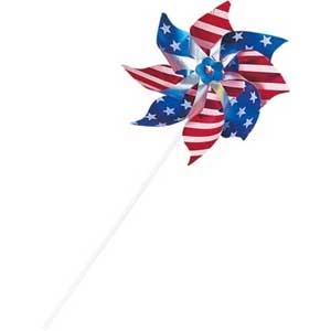 4 1/2" American Flag Pinwheel