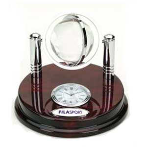 Desk Clock With Spinning Globe
