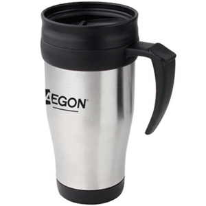 16 Oz. Stainless Steel Travel Mug with Handle