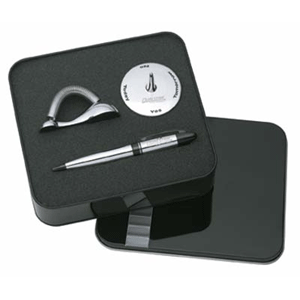 Ballpoint Pen/Decision Maker Spinning Top/Business Card Holder Gift Set
