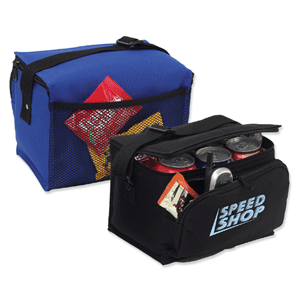 Promotional can cooler- Six Pack Pocketed Cooler Lunch Bag