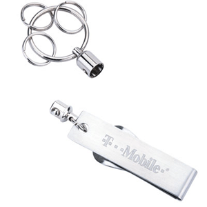 Engraved Silver Keychain  - Silver belt clip-on pull-apart key tag