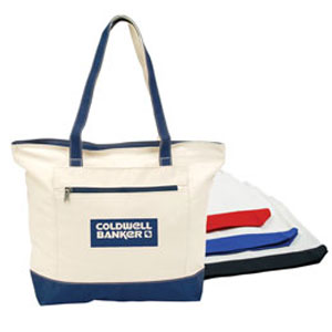 ZIPPERED  Canvas Boat Tote