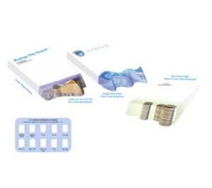 4" x 6" Adhesive Die Cut Beveled Notepad (150 sheet pad)