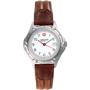 Wenger Womens Standard Issue Brown Strap Watch