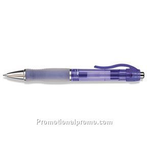 Paper Mate Breeze Translucent Purple Barrel & Clip/Frosted White Grip Ball Pen