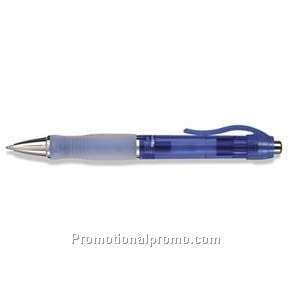 Paper Mate Breeze Translucent Navy Barrel/Frosted White Grip Blue Ink Ball Pen