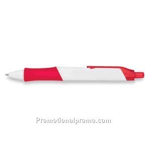 Paper Mate TriEdge White Barrel/Red Grip Ball Pen