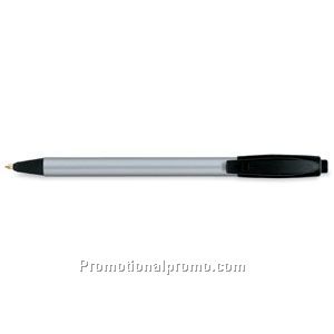 Paper Mate Sport Retractable Silver Barrel/Black Trim, Black Ink Ball Pen