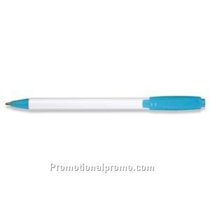 Paper Mate Sport Retractable White Barrel/Translucent Turquoise Trim, Black Ink Ball Pen