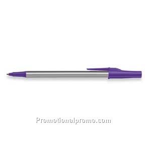 Paper Mate Write Bros Silver Barrel/Purple Trim, Black Ink
