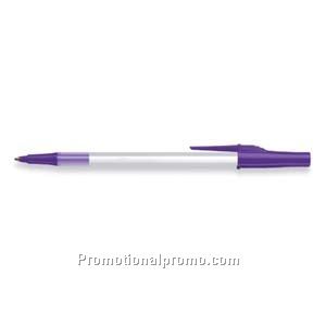 Paper Mate Write Bros Frosted White Barrel/Purple Trim, Black Ink