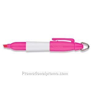 Sharpie Accent Mini White Barrel, Fluorescent Pink Ink Highlighter