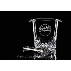 Petal Cut Ice Bucket with Tongs