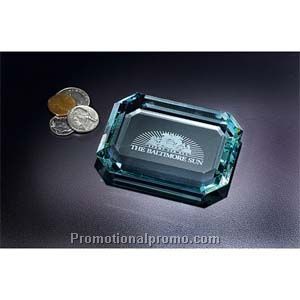 Jade Crystal Faceted Paperweight