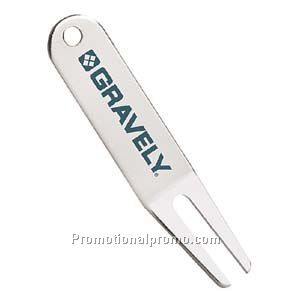 Silver-Tone Divot Repair Tool