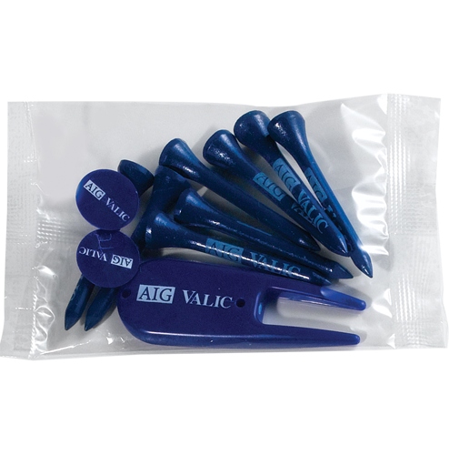 large package,8 tees,2 markers,&1 divot tool