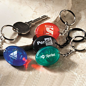 Oval light key chains