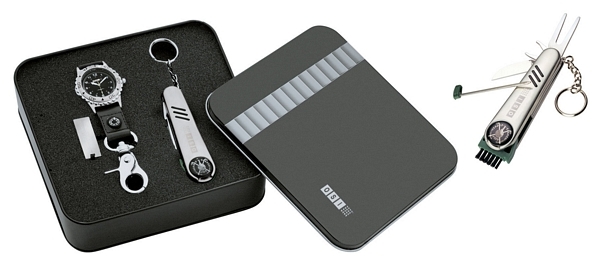 Uni-Swivel Watch / 7 Function Stainless Golf Tool Giftset