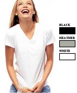 Anvil Cotton Deluxe Lycra Blend V-Neck Tee