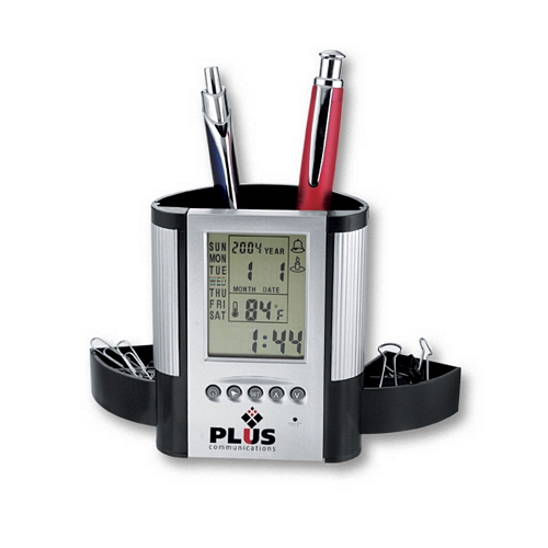CLOCK/DESK ORGANIZER