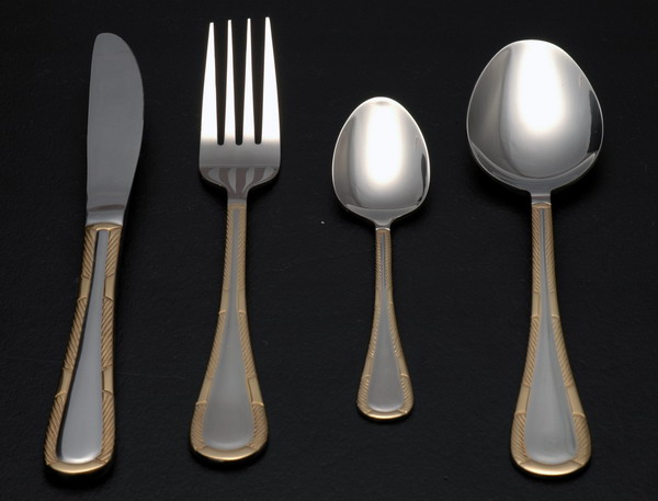 Gold-plated flatware
  
   
     
    