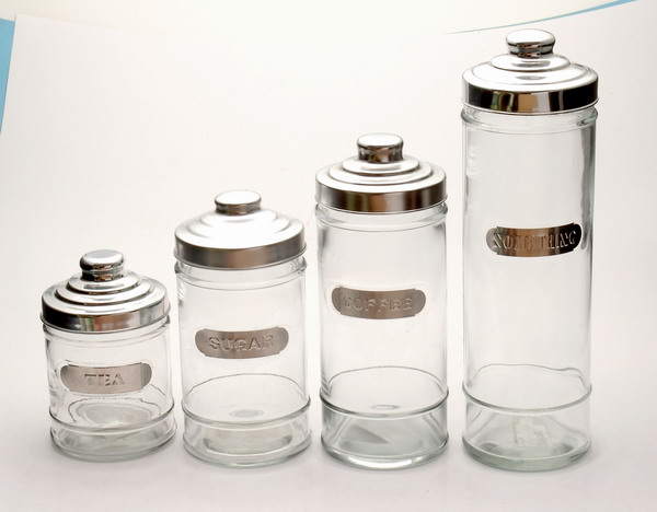storage jar with metal lid