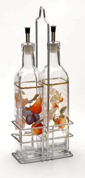 oil and vinegar set with metal stand
  
   
     
    