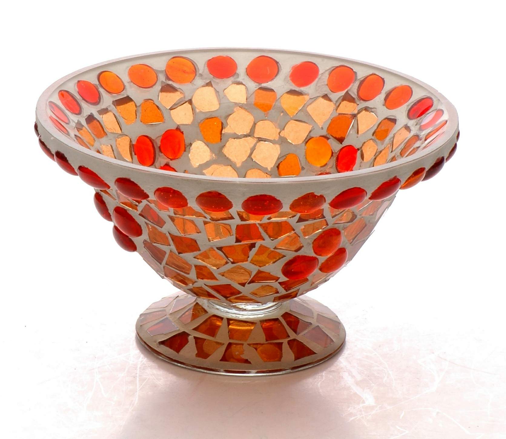 Mosaic series candle holder with stem 
  
   
     
    