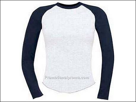 B&C Base-Ball LSL women White/Navy