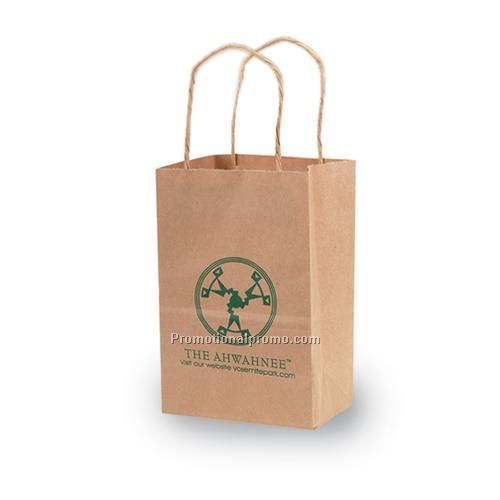 Bag - Natural Kraft Shopping,  5.25