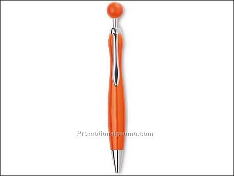 Balpen met chromen details