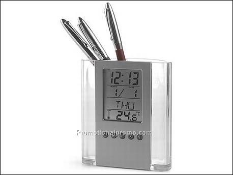 Bureauklok/pennenhouder