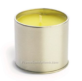 Candle in tin box