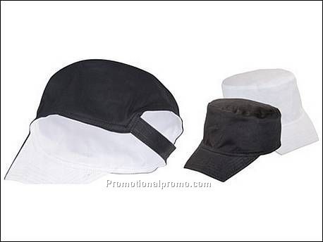 Cap, katoen, wit-zwart