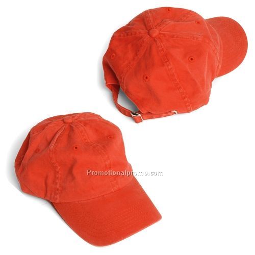 Cap - 6 Panel Solid Brushed Cotton Twill