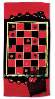 Checkers beach towel