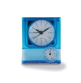 Clock with thermometer