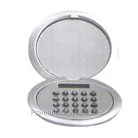 Compact mirror with calculator