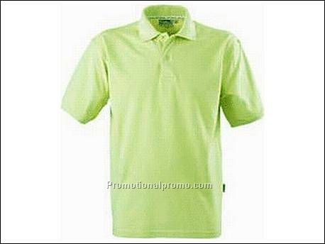 Cotton polo. 1x1 rib gebreide kraag e...